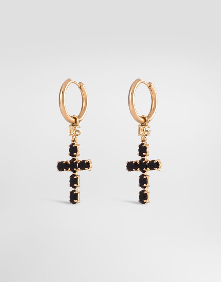 Dolce & Gabbana Earrings with crystal rhinestone crosses Dolce & Gabbana Earrings with crystal rhinestone crosses Multicolor WEQ2D6W1111