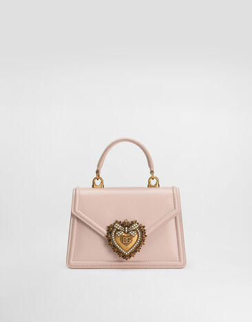 Dolce & Gabbana Small smooth calfskin Devotion bag Pale Pink BB6711AV893