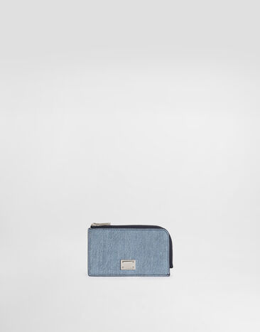 Dolce & Gabbana Nubuck denim card holder Denim BP3274AY520