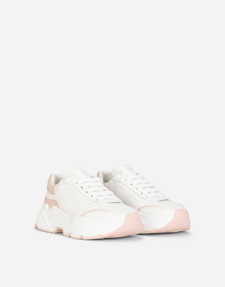 Dolce & Gabbana Sneakers Daymaster en cuir de veau nappa Blanc/Rose CK1791AX589