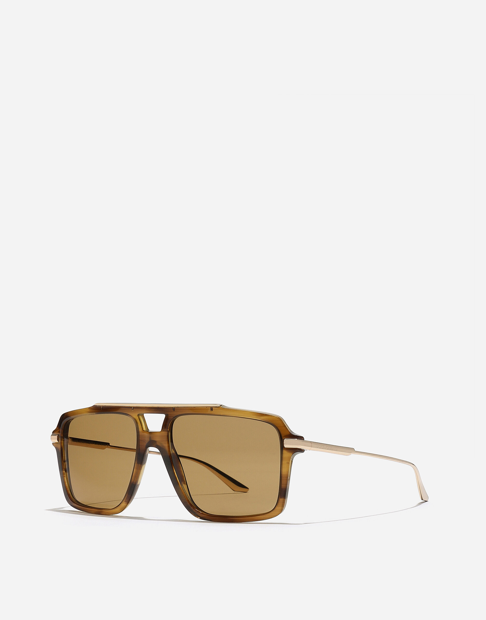 DG METAL CLASSIC Sunglasses in Striped ochre for Men