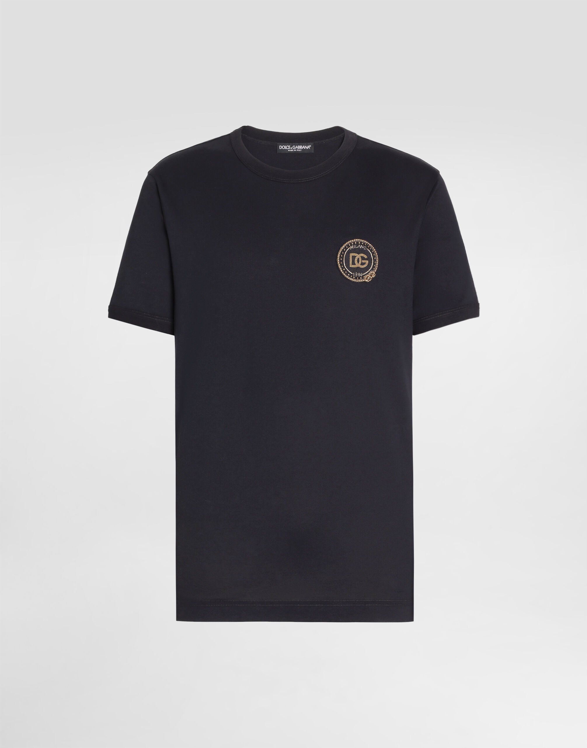 DOLCE＆GABBANA ドルチェアンドガッバーナ正規ロゴ王冠Tシャツグレー メンズポロシャツ＆Tシャツ | ドルチェ＆ガッバーナ®