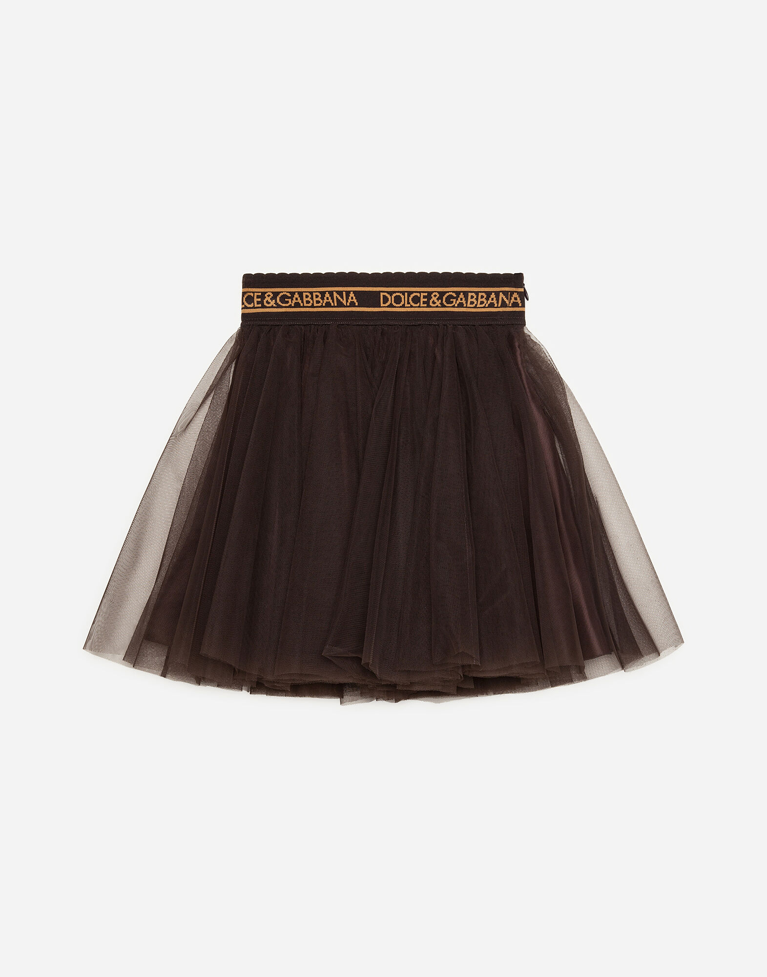 【DOLCE&GABBANA】ギャザーチュールミディスカート ミディスカート チュール