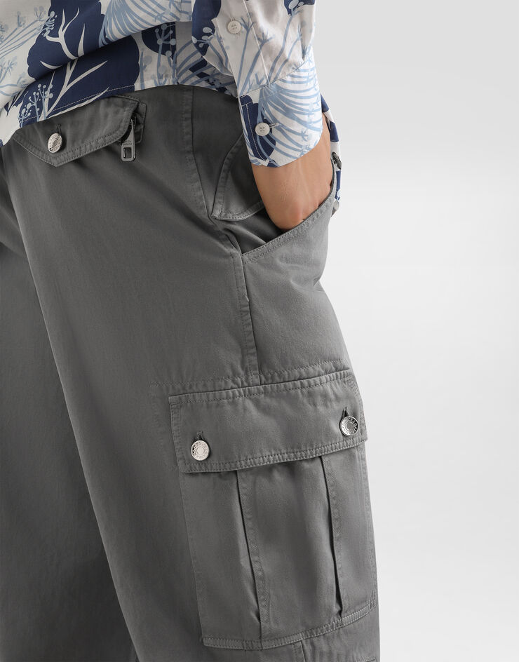 Dolce & Gabbana Cotton cargo trousers Grey GVL7HTG8NT5