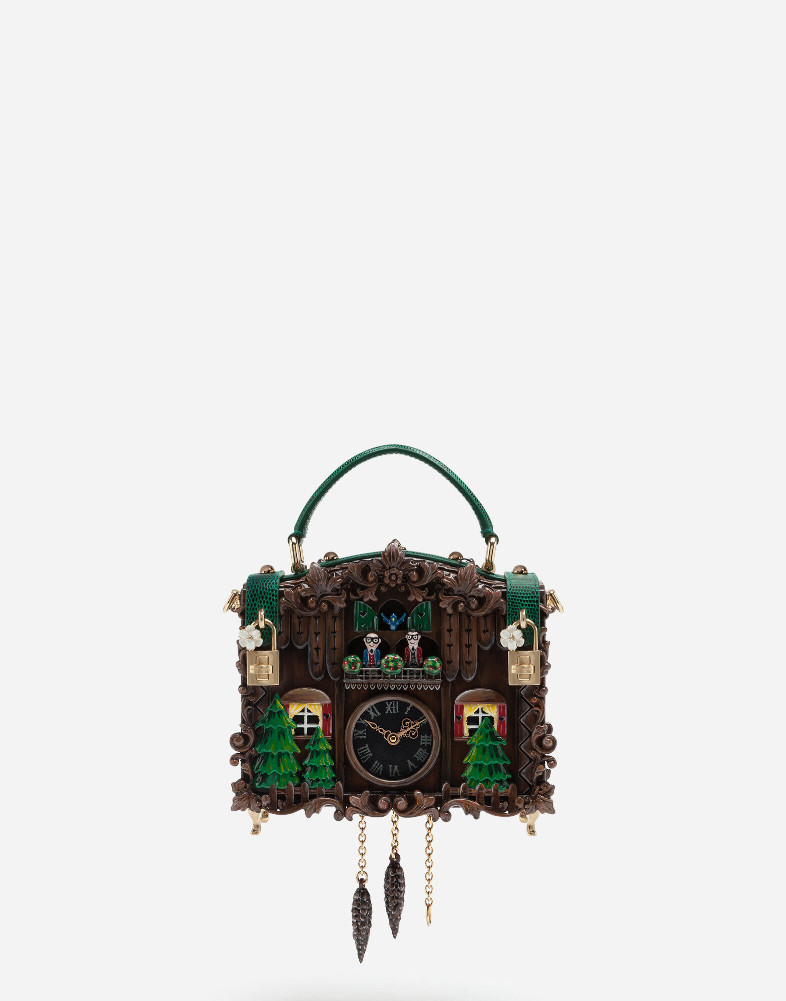 DK DOLCE＆GABBANA【定価20万】箱＆袋付き Cuckoo clock Dolce Box bag in painted resin in Multicolor for