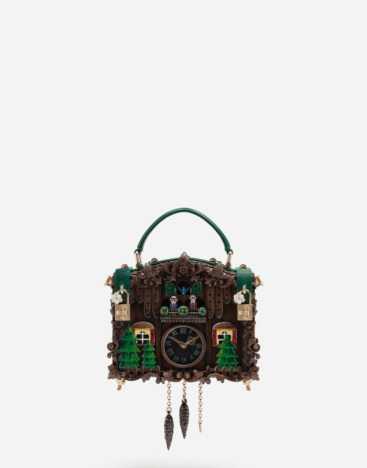 Dolce & Gabbana Bolso Dolce Box reloj de cuco en resina pintada Multicolor BB5970AA303