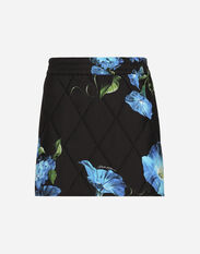 Dolce & Gabbana Fabric miniskirt with bluebell print Print F4CS6THS5Q0