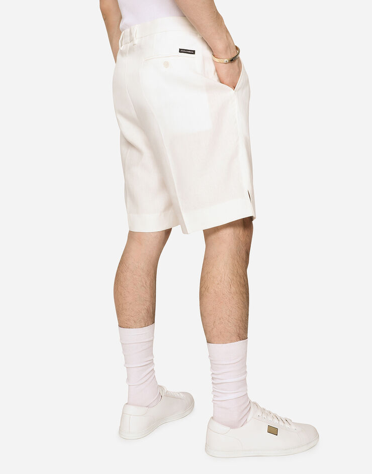 Dolce & Gabbana Bermudas de lino Blanco GW0MATGG594