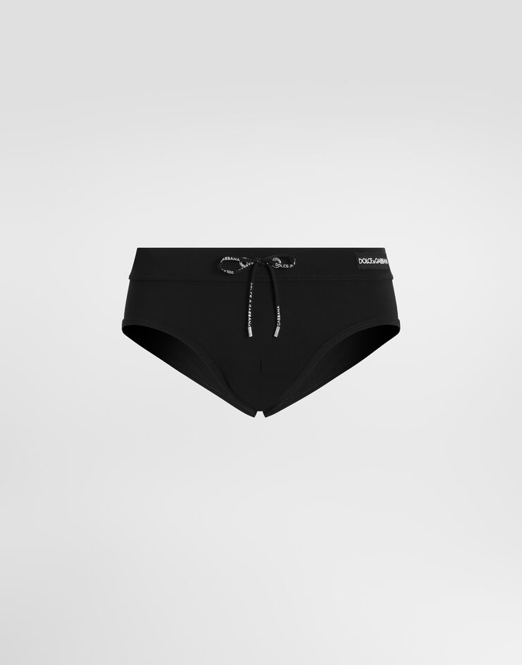 Dolce & Gabbana Swim briefs with logo Dolce & Gabbana Swim briefs with logo Black M4F62JON0DL