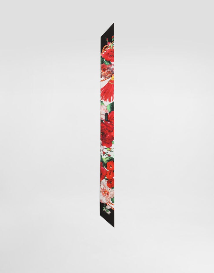 Dolce & Gabbana 6X100 玫瑰印花斜纹发带 Dolce & Gabbana 6X100 玫瑰印花斜纹发带 版画 FS215AGDC5B