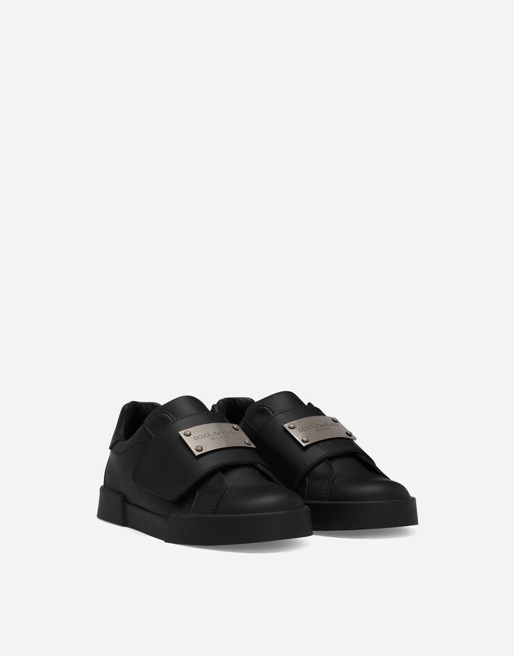 Dolce&Gabbana Calfskin Portofino sneakers Black DA5156A3444