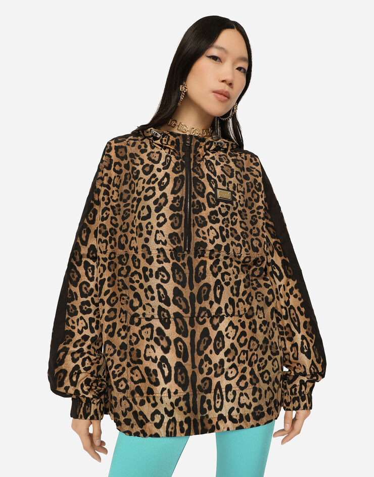 Dolce & Gabbana Leopard-print nylon anorak Multicolor I9ABSWG7BPU