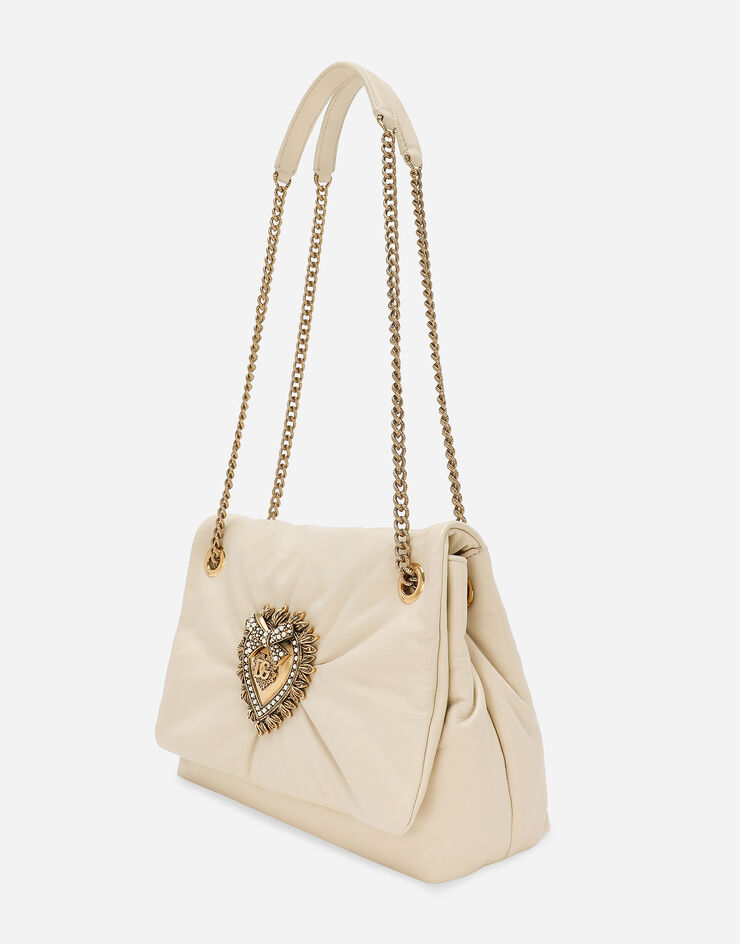 Dolce & Gabbana Tasche Devotion Soft mittelgroß Sahne BB7541AF984