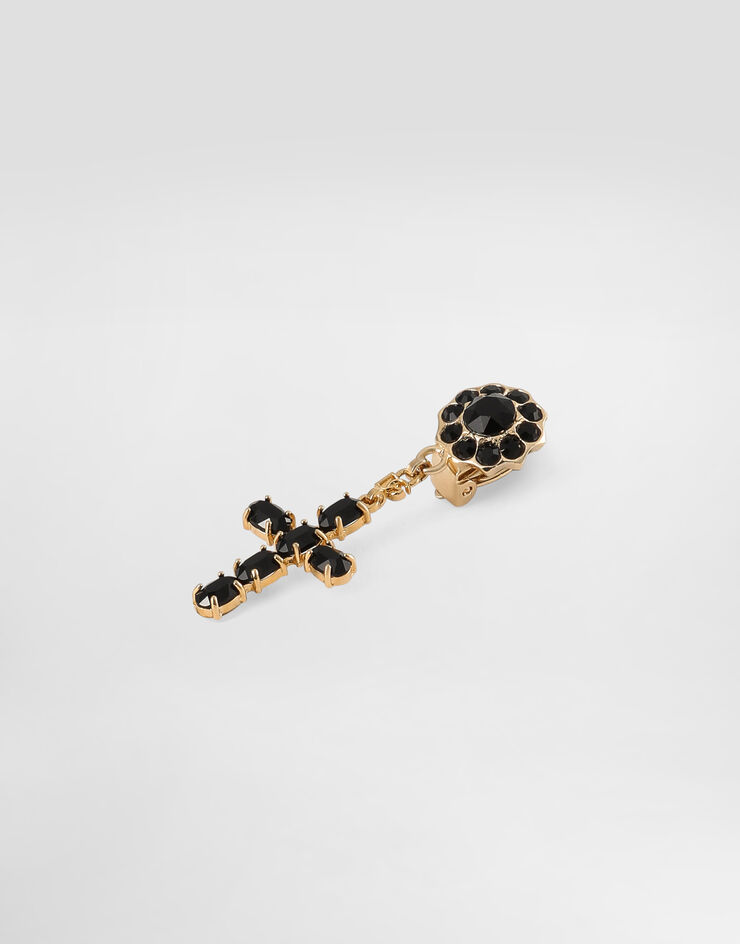 Dolce & Gabbana أقراط متدلية بصلبان أسود WEQ4S3W1111