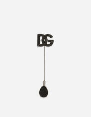Dolce & Gabbana Rhinestone-detailed DG logo brooch Black BJ0820AP599