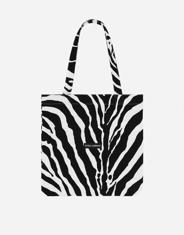 Dolce & Gabbana Zebra-printed canvas shopper Brown GXZ04TJBSG0