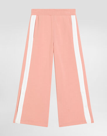 Dolce & Gabbana Fleece trousers with print Pink L5JPI3G7PWH