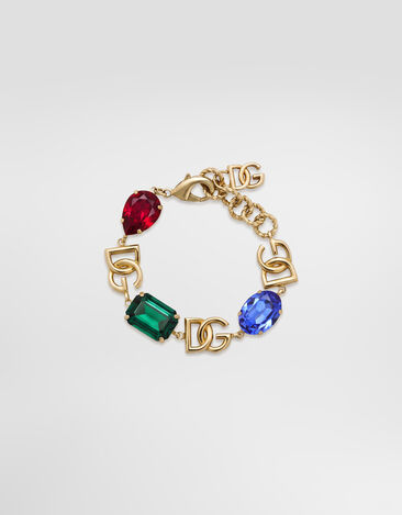 Dolce&Gabbana 彩色水钻与 DG 徽标手链 多色 WBP6S2W1111