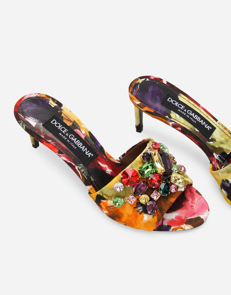 Dolce & Gabbana 锦缎穆勒鞋 版画 CR1608AR951