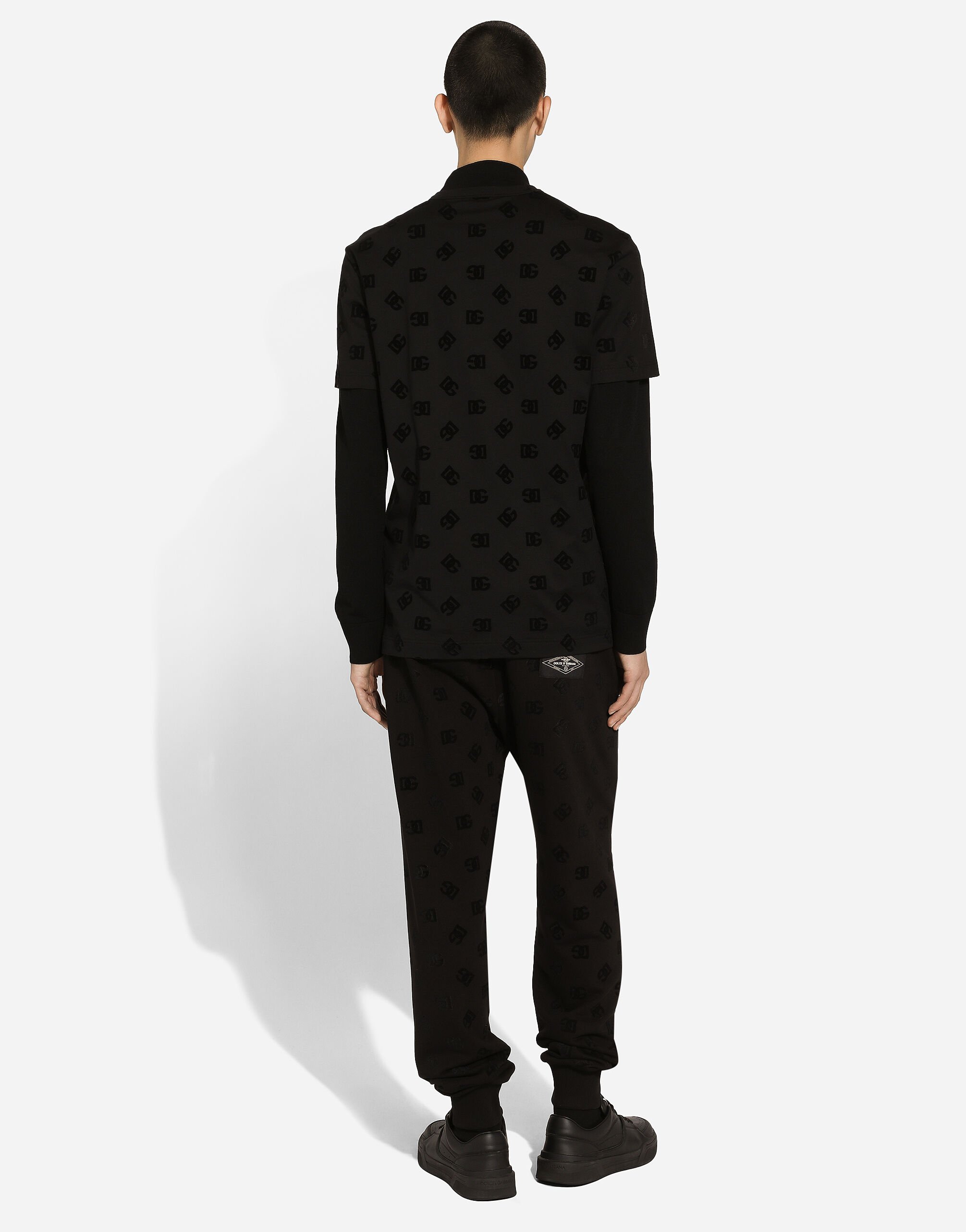 【Dolce&Gabbana】フロック プリント コットン Tシャツ Blackのメンズ フロックプリント コットン Tシャツ | Dolce&Gabbana®