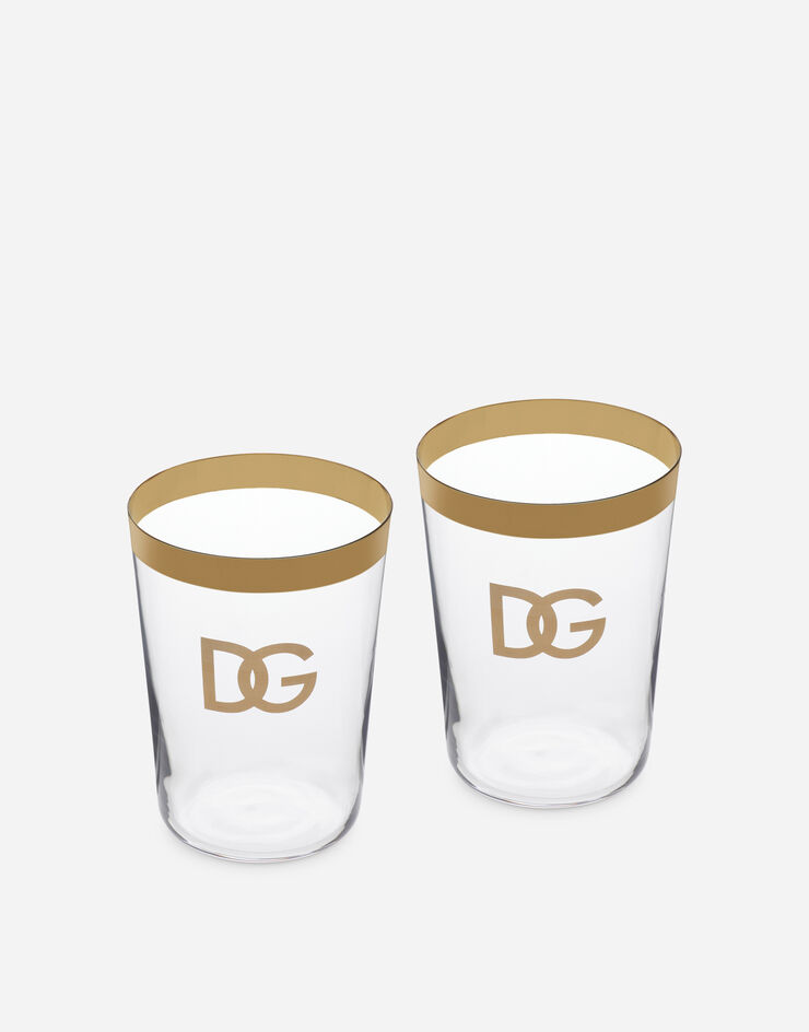 Dolce & Gabbana Set 2 Beverage Glasses Multicolor TCBS03TCAGE