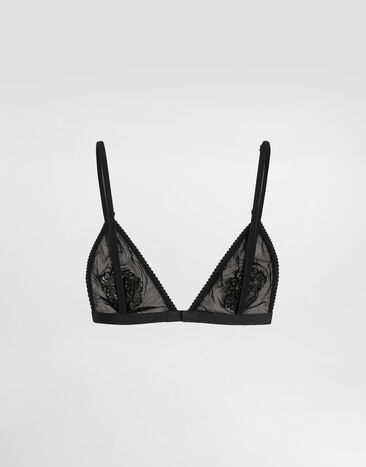 Dolce & Gabbana Tulle and lace bra Black O1G24TON0BJ