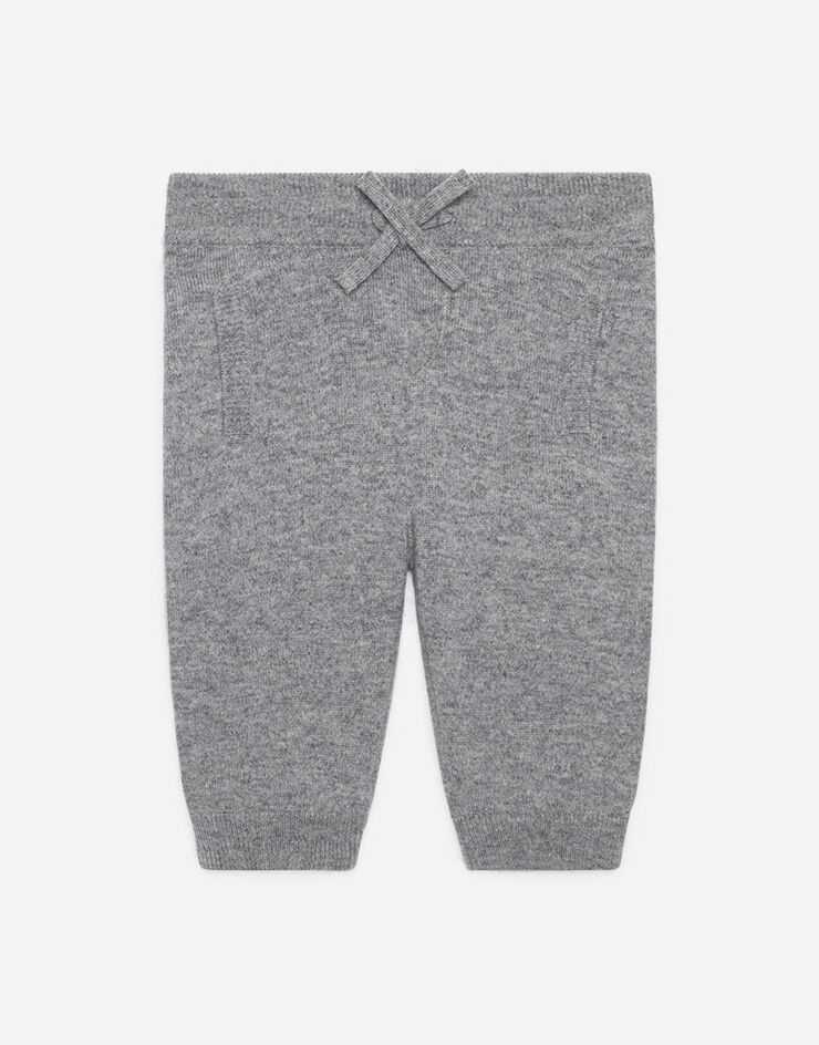 Dolce & Gabbana Cashmere jogging pants with heritage embroidery GRIS L1KP00JAW00