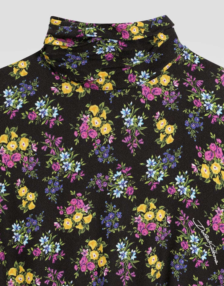Dolce & Gabbana Small flowers-print voile dress Multicolor L54DP9FS8DN