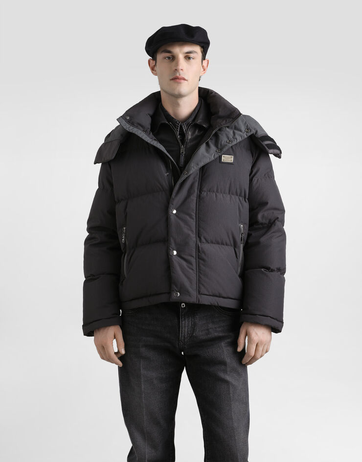 Dolce & Gabbana Padded and quilted jacket Grey G9BRFTFUS28