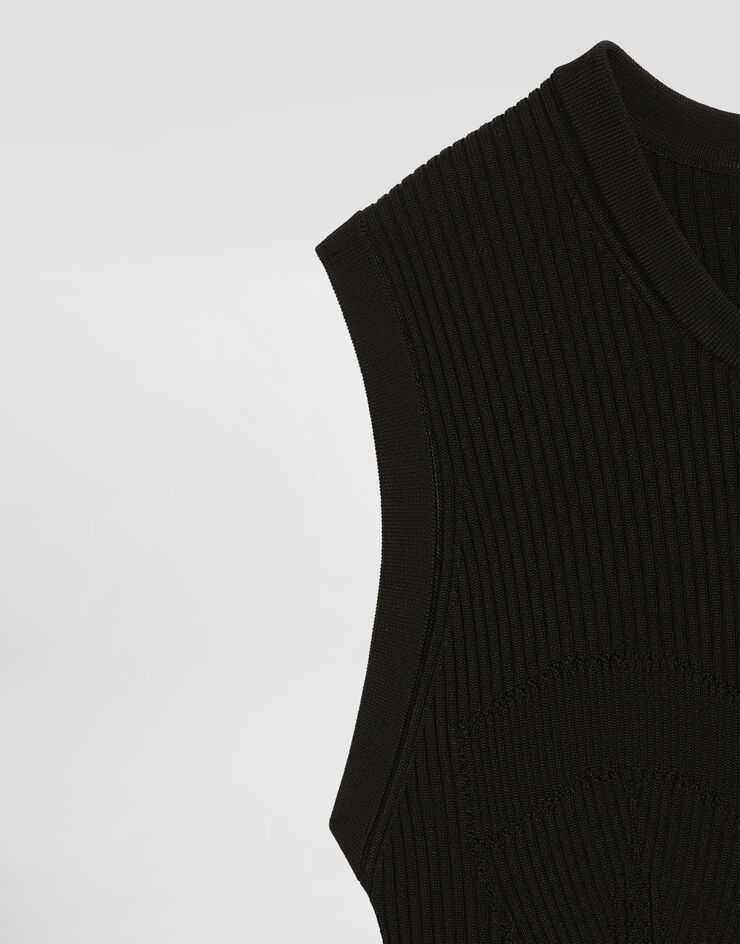Dolce & Gabbana توب من تريكو Black FXTA3TJAIR5