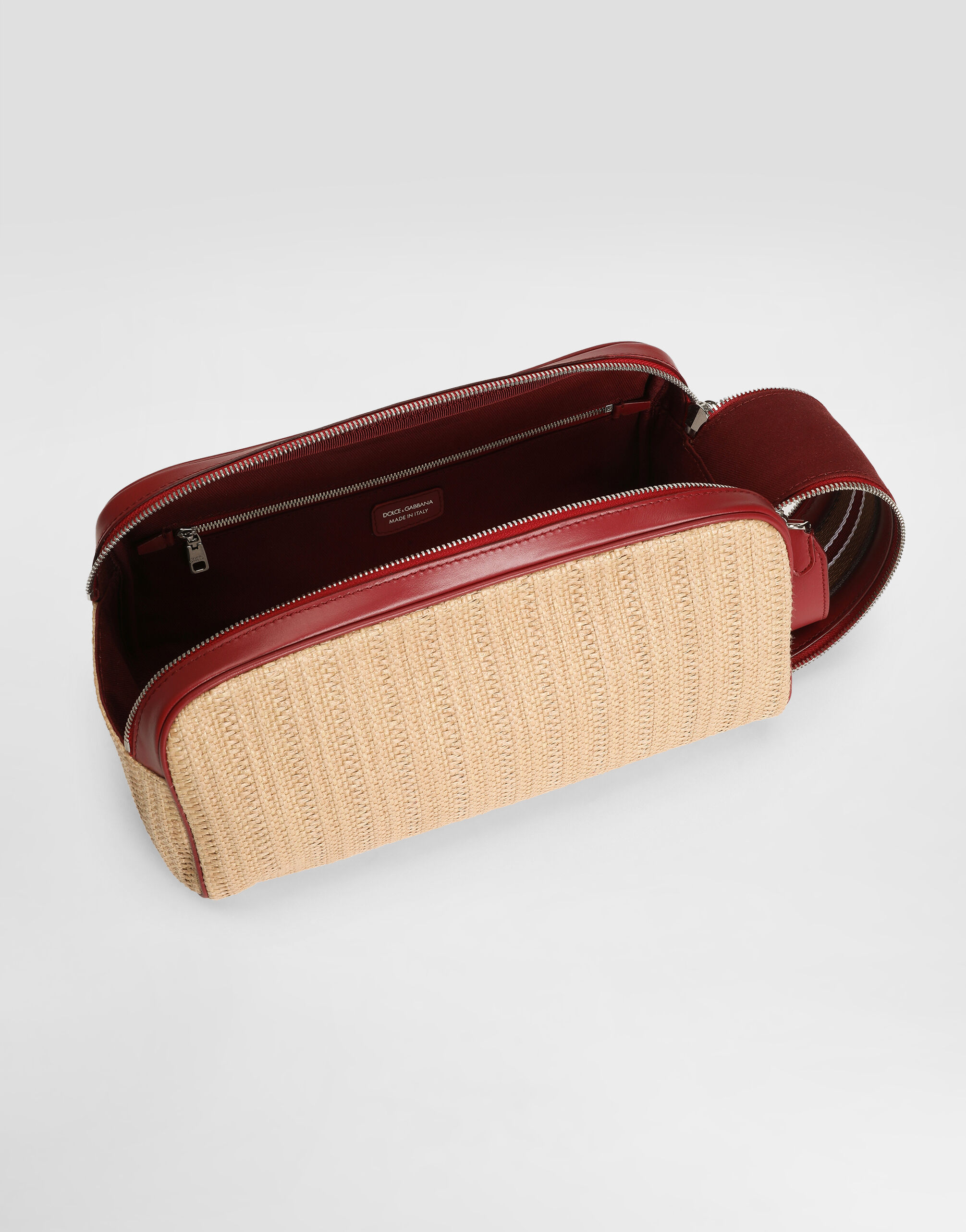 Essenza toiletry bag in raffia in Multicolor for Men