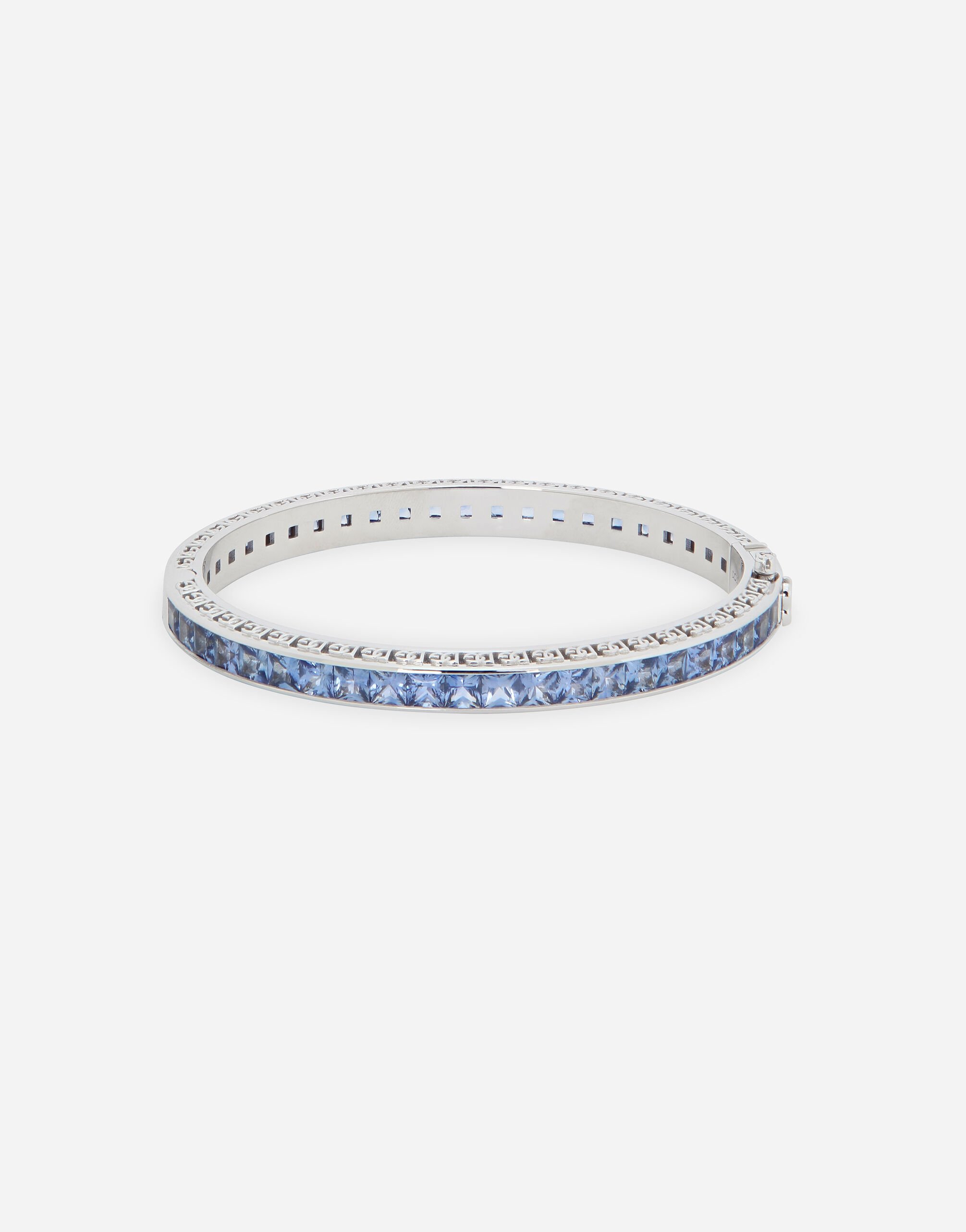 Dolce & Gabbana Bracelet Anna en or blanc 18 ct avec saphirs bleus Blanc WBQA1GWTSQS