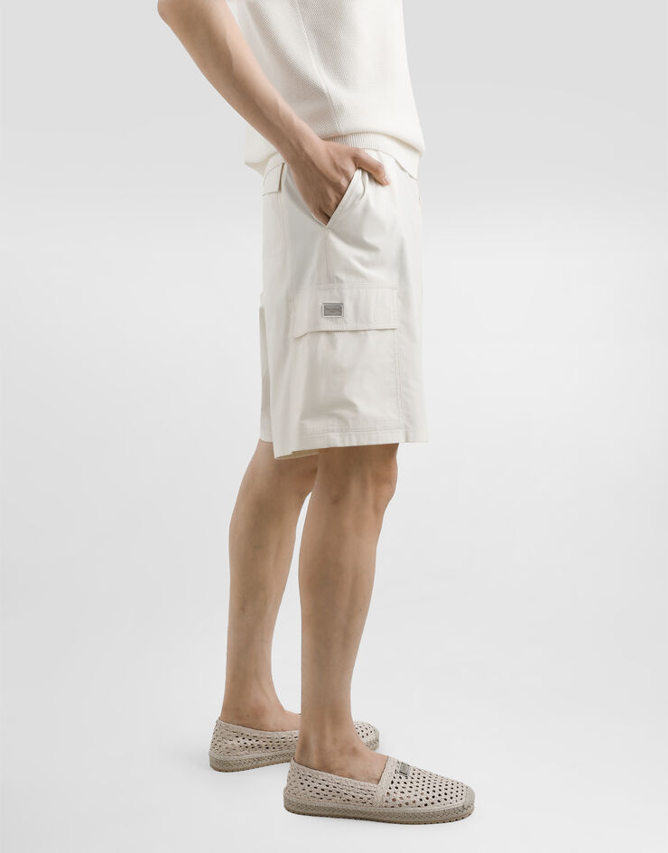 Dolce & Gabbana Cargo-Bermudas aus Baumwolle Beige GZ2EATFUEFJ