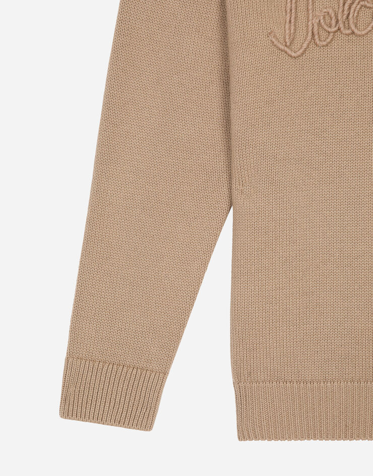 Dolce & Gabbana Pullover in cotone con logo Dolce&Gabbana Beige L4KWE2JBCE0
