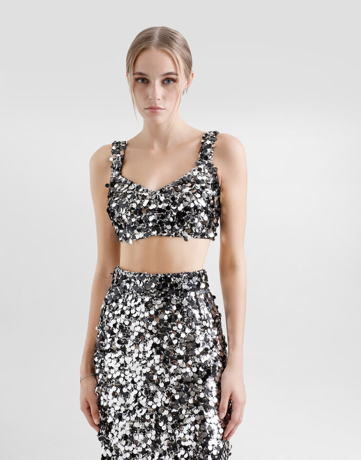 Dolce & Gabbana توب براليت بترتر فضي F7Y28TFLSJ8