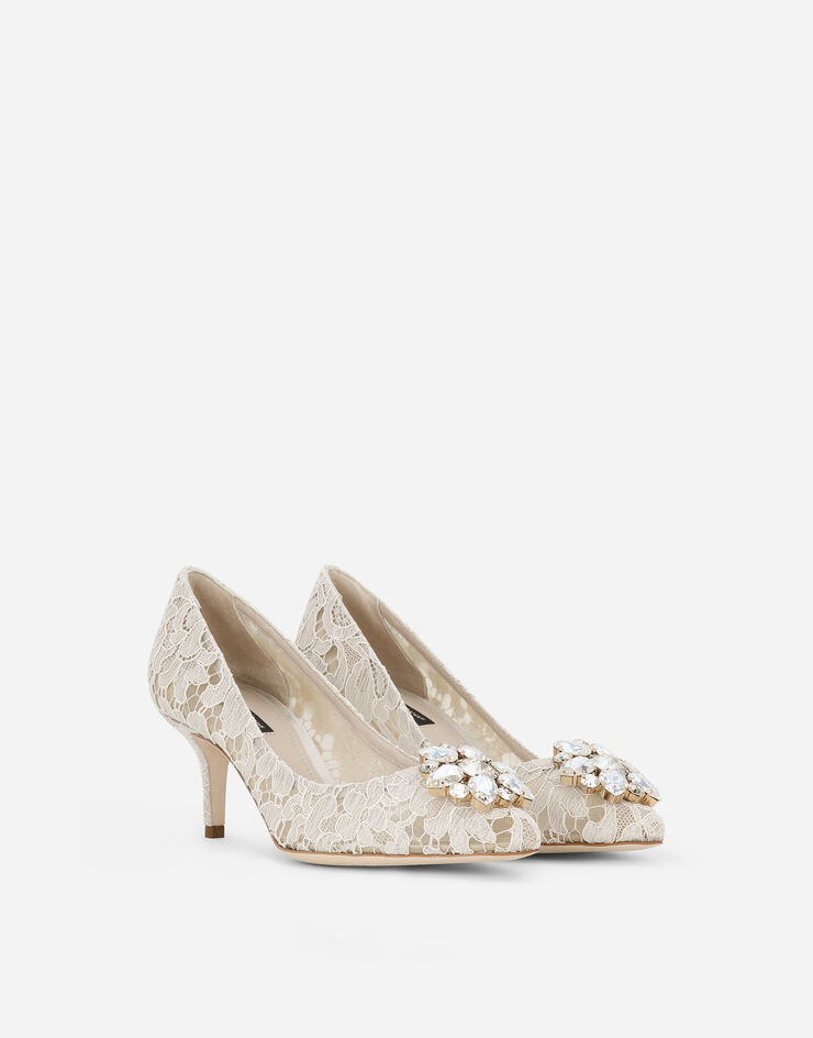 Dolce & Gabbana Pump in Taormina lace with crystals White CD0066AL198