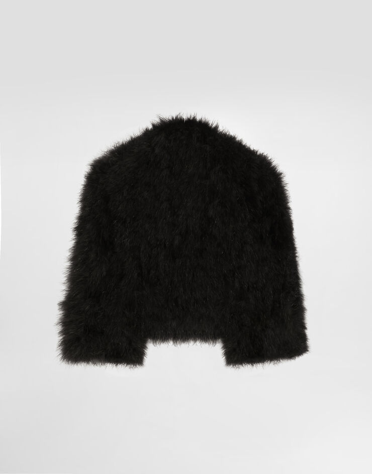 Dolce & Gabbana Marabou jacket Black F27FJFGDC2S