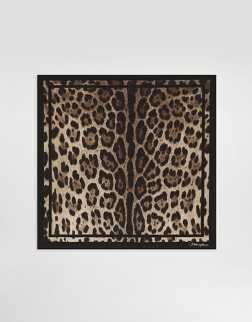 Dolce & Gabbana Leopard-print silk twill scarf 50x50 Dolce & Gabbana Leopard-print silk twill scarf 50x50 Print FN093RGDCF5