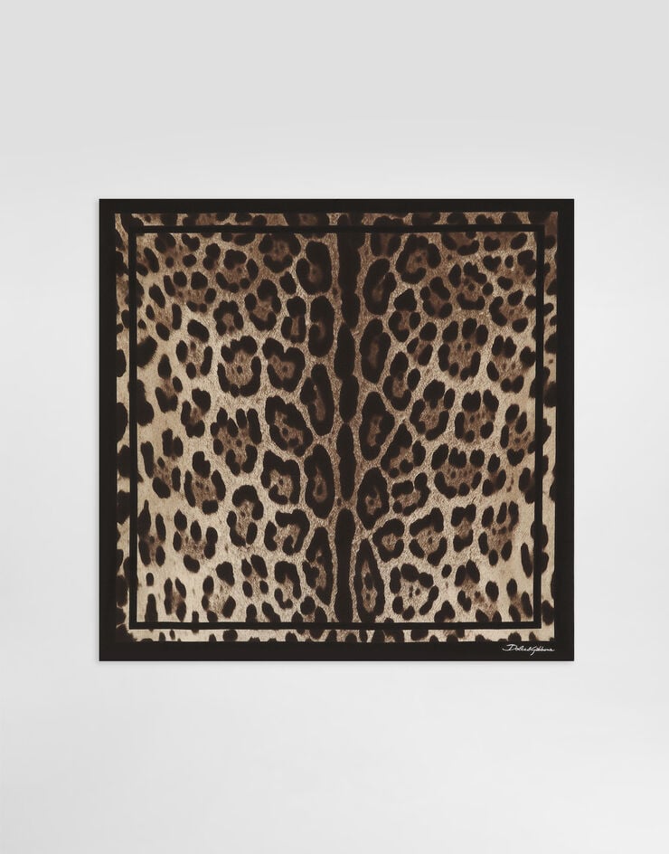 Dolce & Gabbana Leopard-print silk twill scarf 50x50 Dolce & Gabbana Leopard-print silk twill scarf 50x50 Print FN093RGDCF5