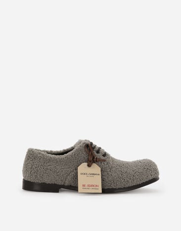 Dolce&Gabbana Faux fur Derby shoes Grey A10799AO034