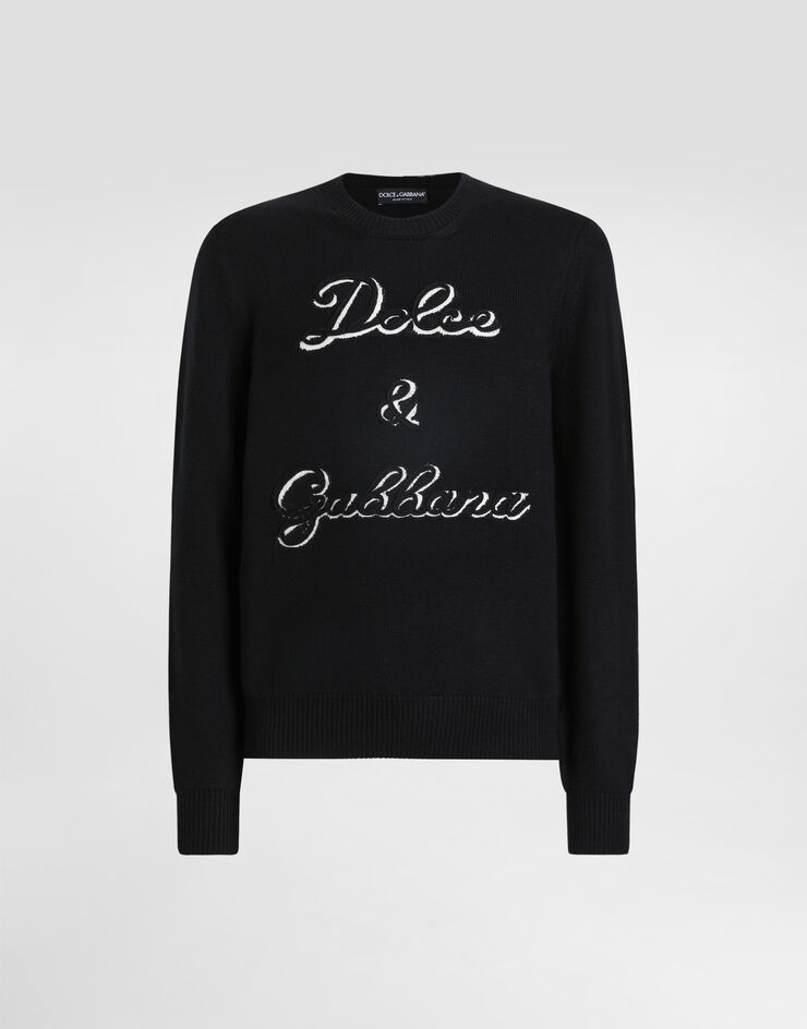 Dolce & Gabbana Wool pullover with intarsia Black GXX01ZJDVDD