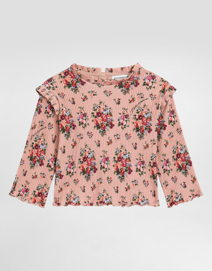 Dolce & Gabbana Floral-print cotton t-shirt Multicolor L2JTPKHS7MK