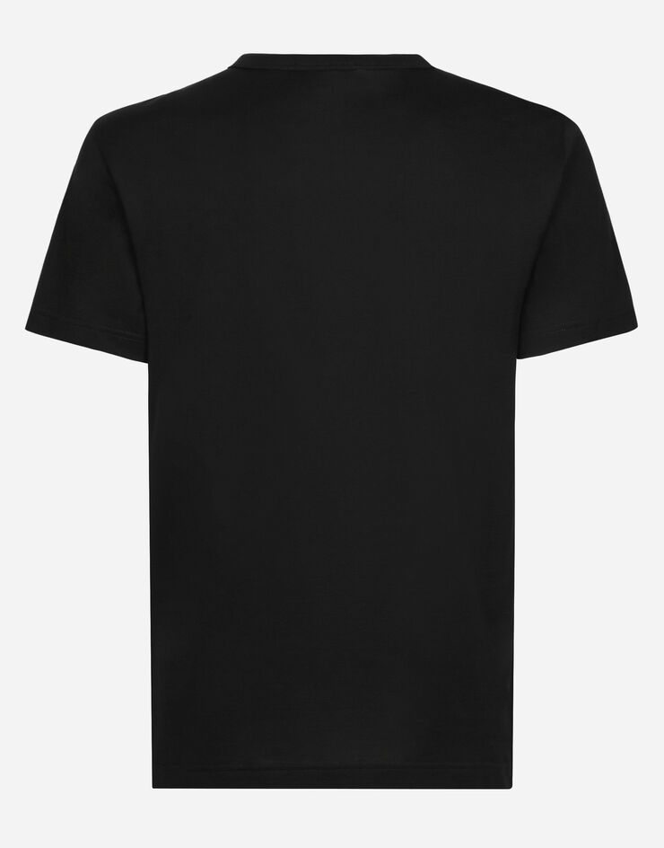 Dolce & Gabbana 徽标压纹棉质 T 恤 黑 G8KBAZG7C7U
