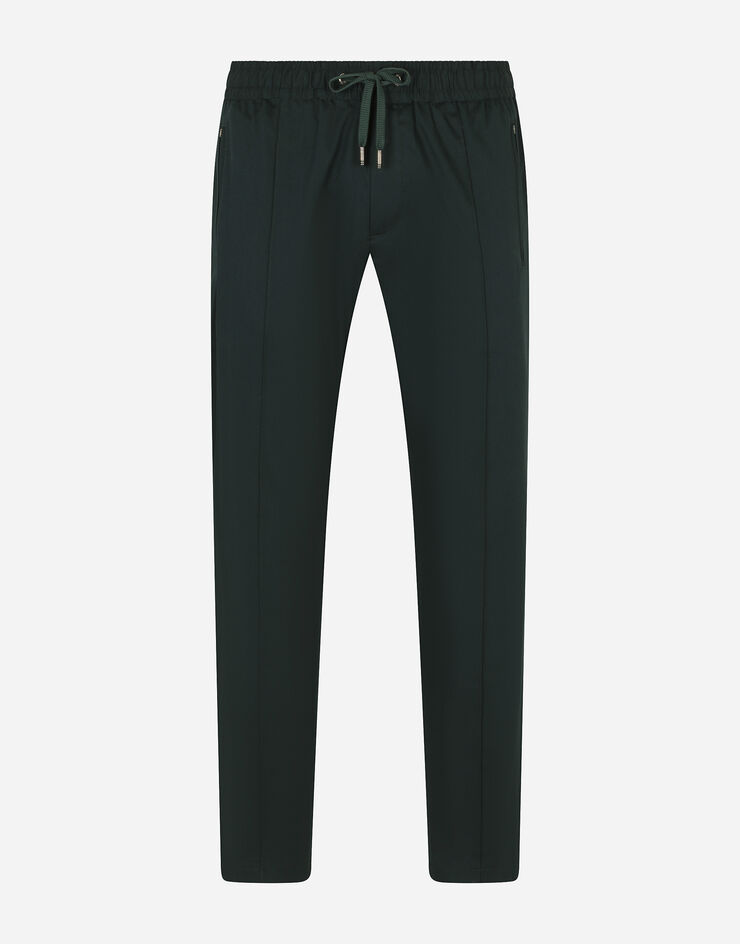 Dolce & Gabbana Stretch cotton jogging pants with plate VERT GYACETFUFIS
