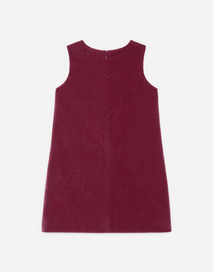 Dolce & Gabbana STRETCH COTTON VELVET DRESS FUCHSIA L51DD5FUWBN