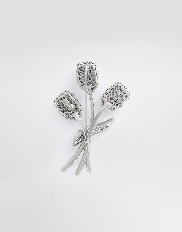 Dolce & Gabbana دبوس بروش زهور سارتوريا بأحجار راين Multicolor WPS1F8W1111