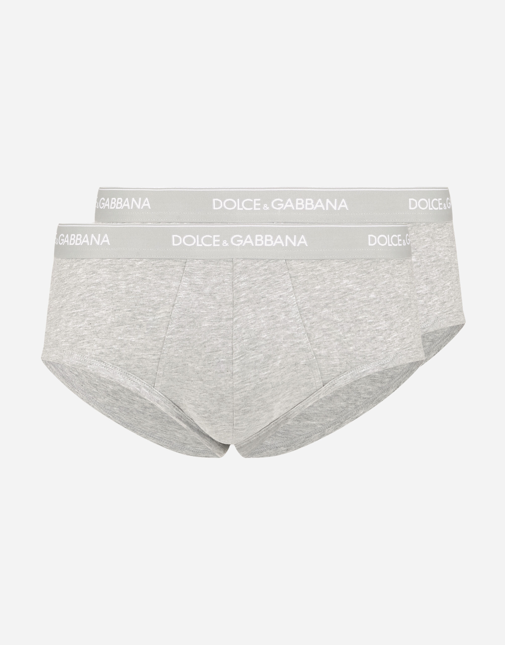 Two pack Brando briefs in stretch cotton en GRIS de Hombre
