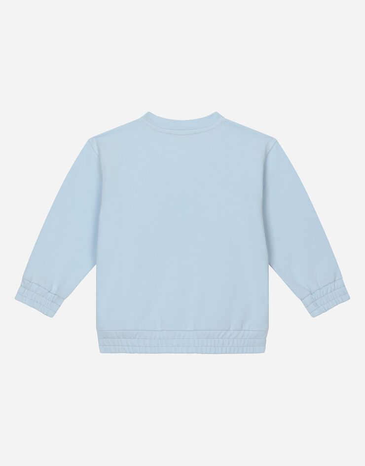 Dolce&Gabbana Round-neck sweatshirt with logo print Grey L1JWIXG7KR2