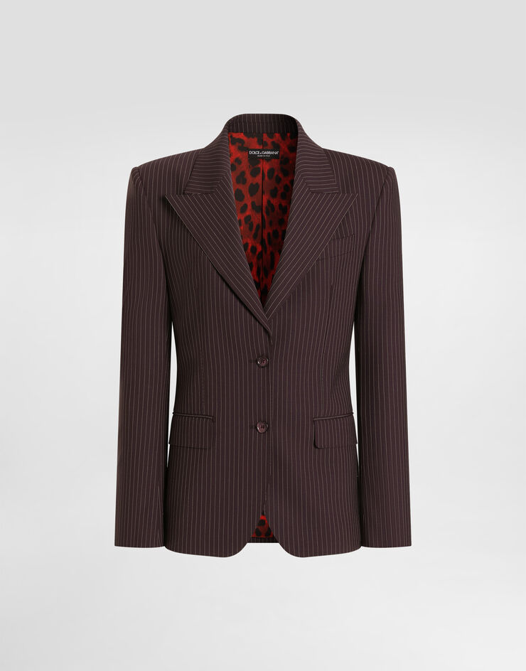 Dolce & Gabbana Linda single-breasted jacket in pinstripe wool Dolce & Gabbana Linda single-breasted jacket in pinstripe wool Multicolor F29WWTFRBDQ