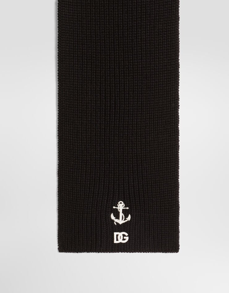 Dolce & Gabbana Ribbed knit scarf Blue LBKAG8JGMLQ
